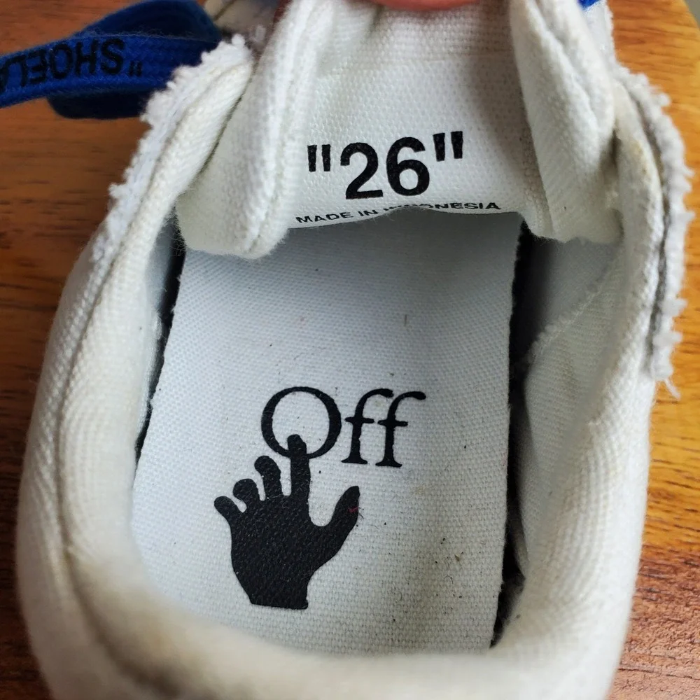 Kids Off White Monster Virgil Abloh White Sneakers Zip Tie Vulcanized 26
